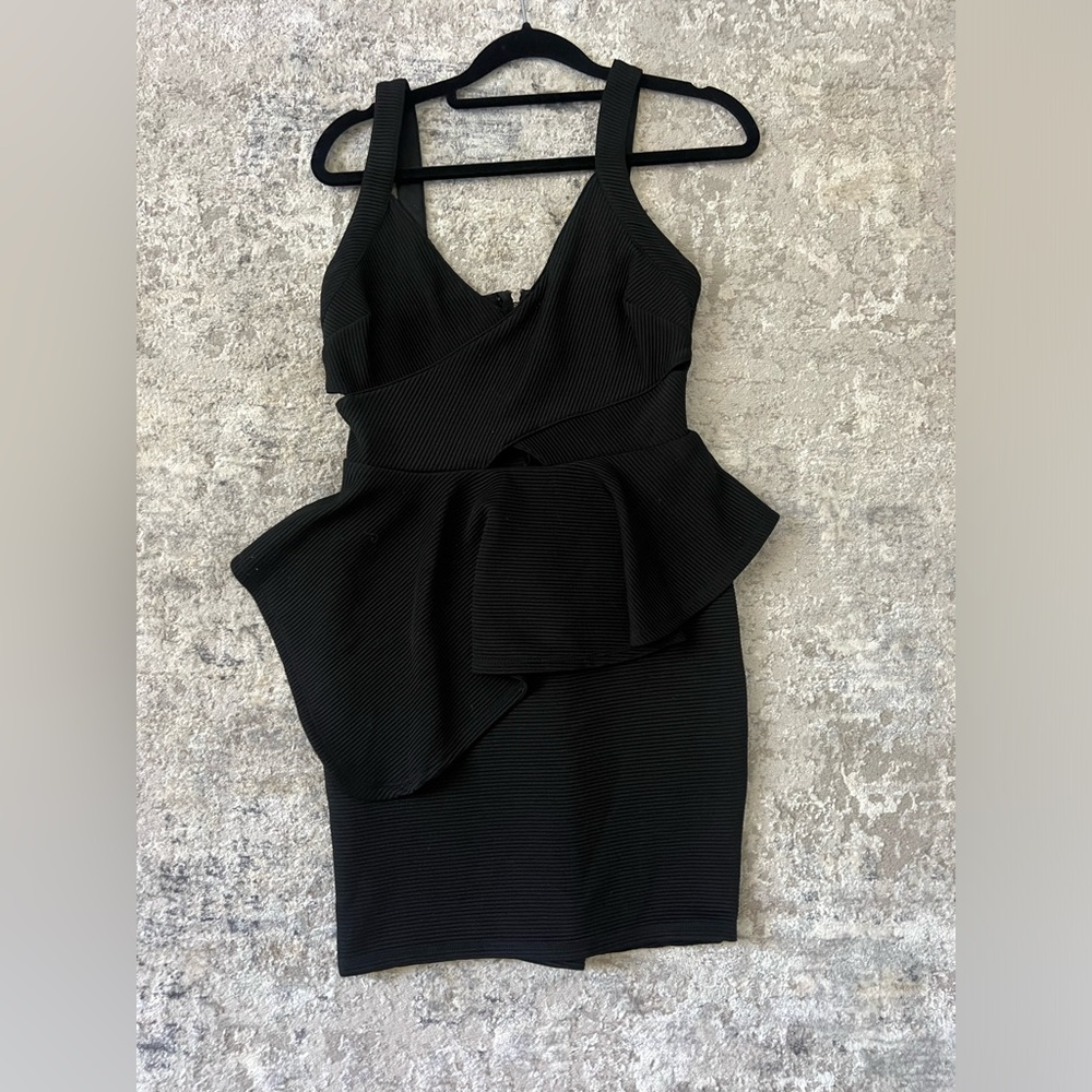 Black Material Girl Bodycon Dress